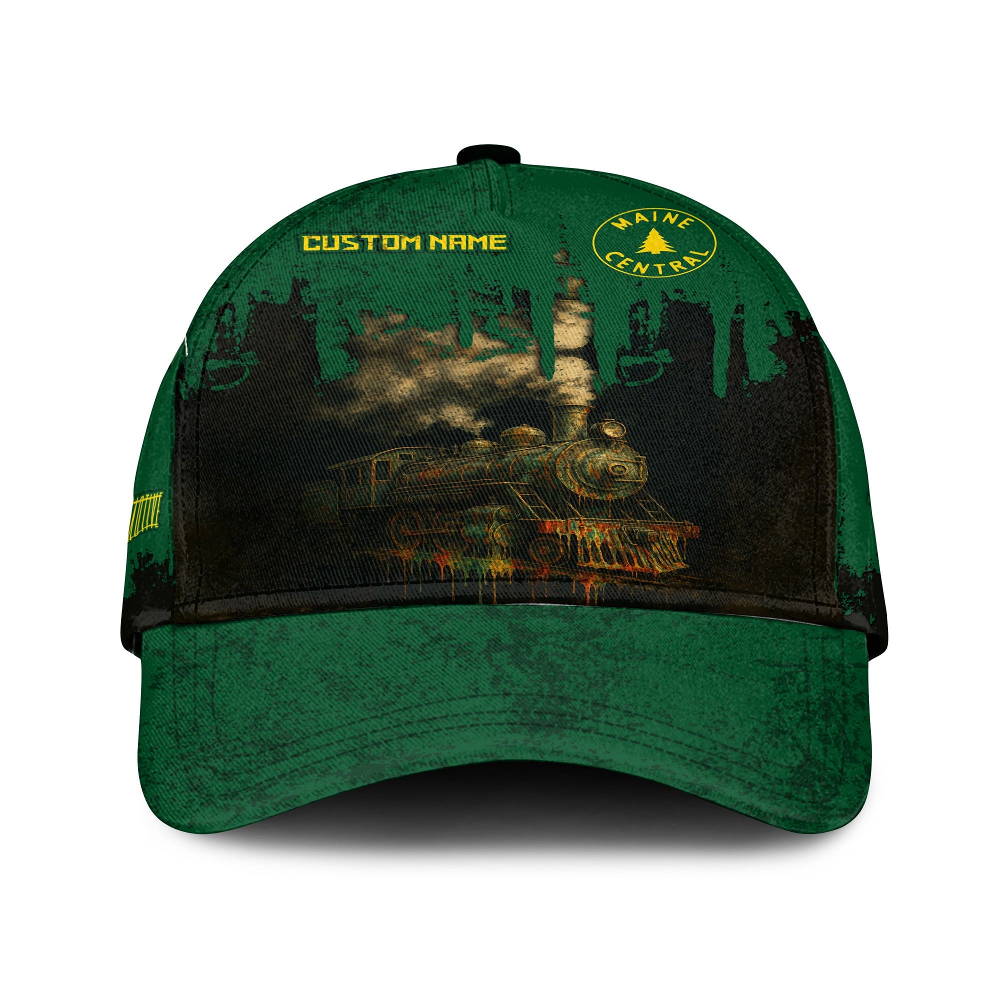 Railspirit Personalized Maine Central Railroad Classic Cap Vintage Train Art Style Cap For Locomotive Fans