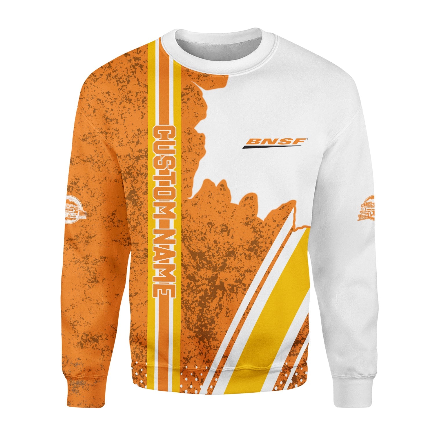 Railspirit Personalized BNSF Railway Sweatshirt All Over Printed Unisex Shirt