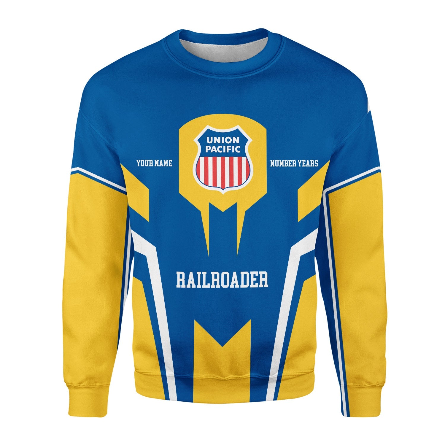 Railspirit Personalized Union Pacific Railroad Sweatshirt Custom Year Railroader Big Boy Shirt Gift Idea For Train Lover