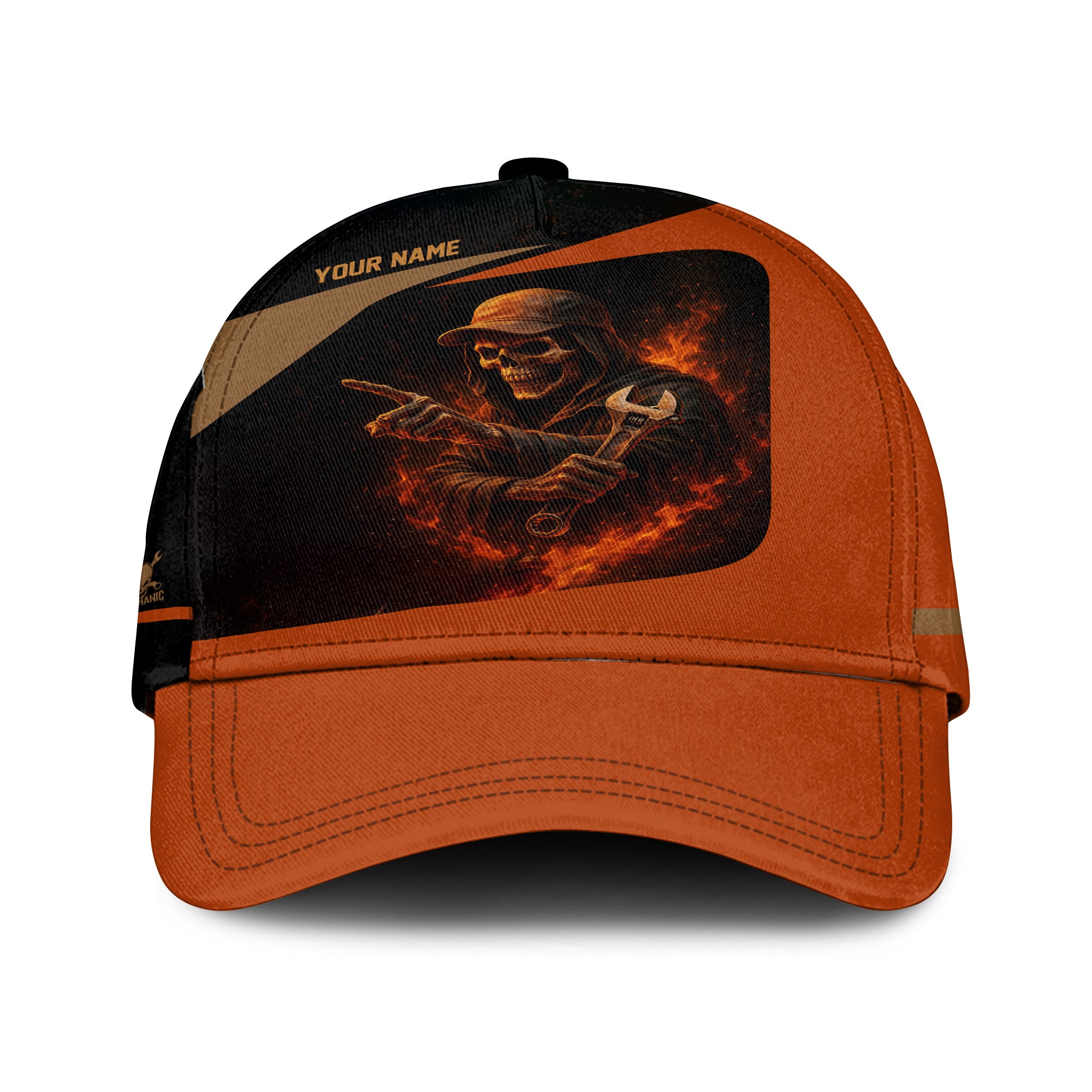 Personalized Classic Cap Back Off I've Got Enough To Deal With Today Grim Reaper Design Cap For Mechanics