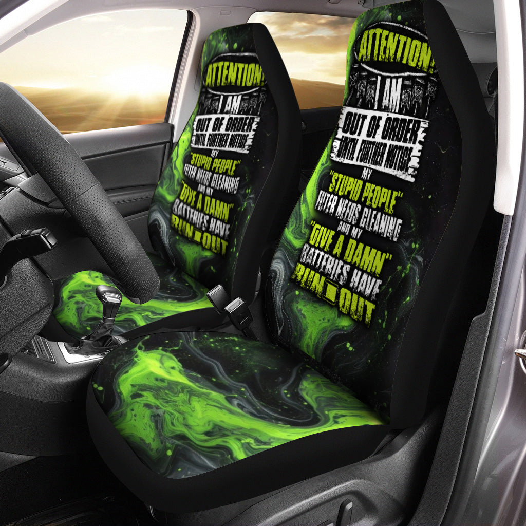 Vintage Mechanic Car Seat Cover Attention I Am Out Of Order Until Further Notice Seat Cover Home Decor