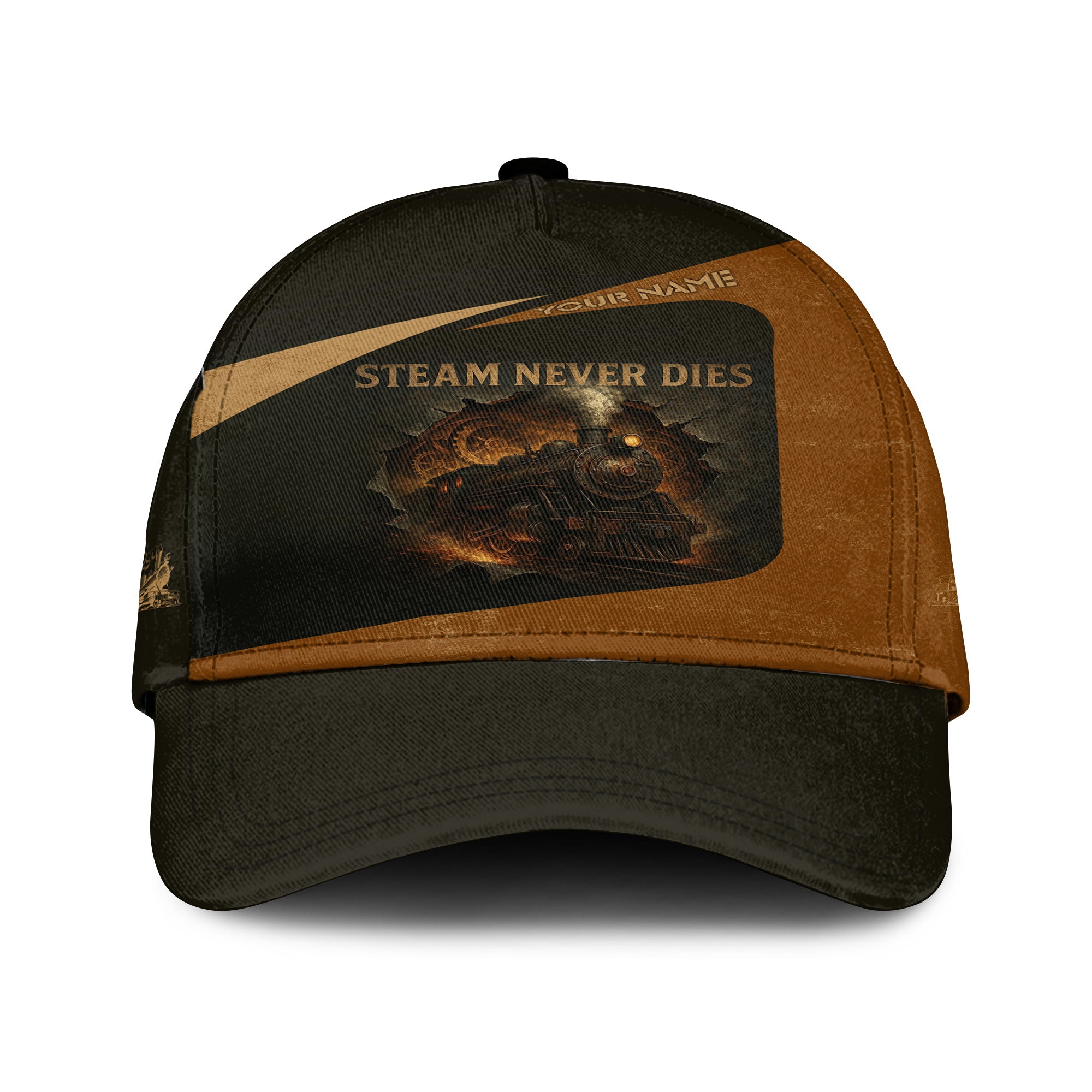 Railspirit Personalized Classic Cap Steam Never Dies Vintage Train Cap for Railroad Fanatic