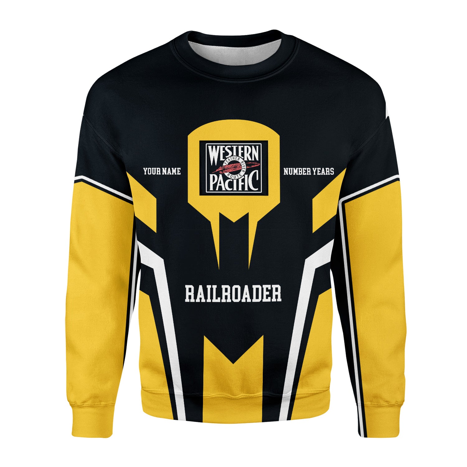 Railspirit Personalized Western Pacific Railroad Sweatshirt Custom Year Railroader Shirt Gift Idea For Train Lover