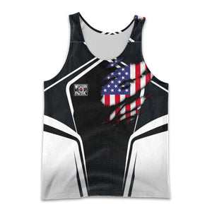 Railspirit Personalized Western Pacific Railroad Men Tank Top American Eagle Vintage Train Shirt