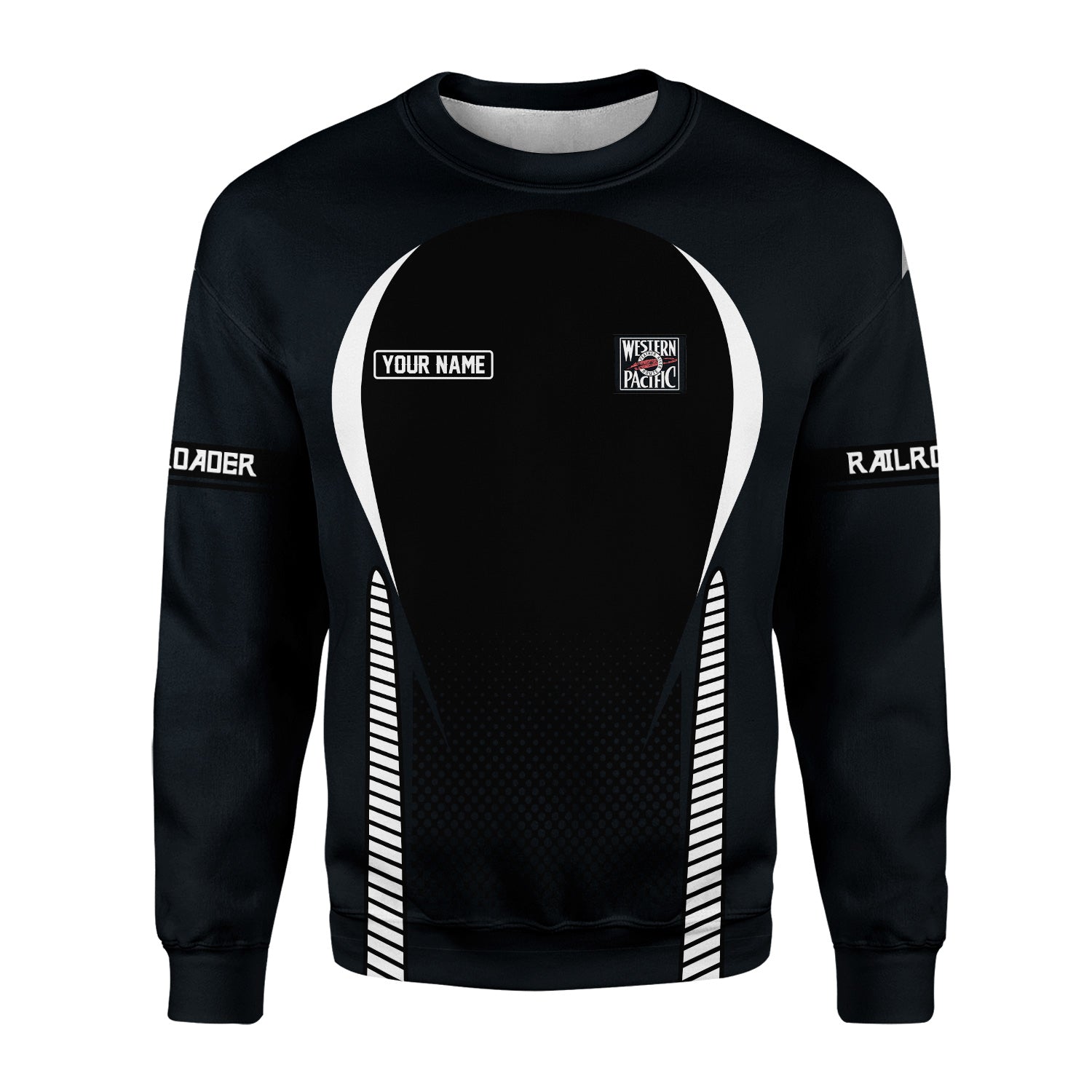 Railspirit Personalized Western Pacific Railroad Sweatshirt Stress Is Caused By Not Having Enough Trains Shirt All Over Print Shirt