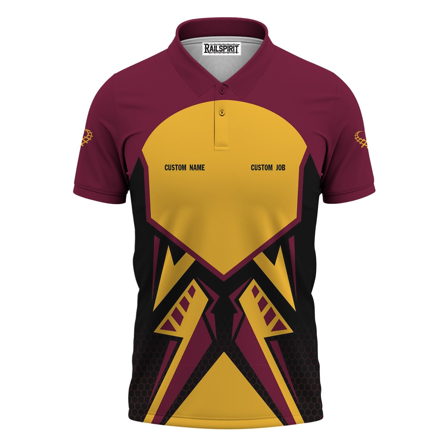 Railspirit Personalized Boston and Maine Railroad Polo Shirt Vibriant Style with Custom Position Train Shirt