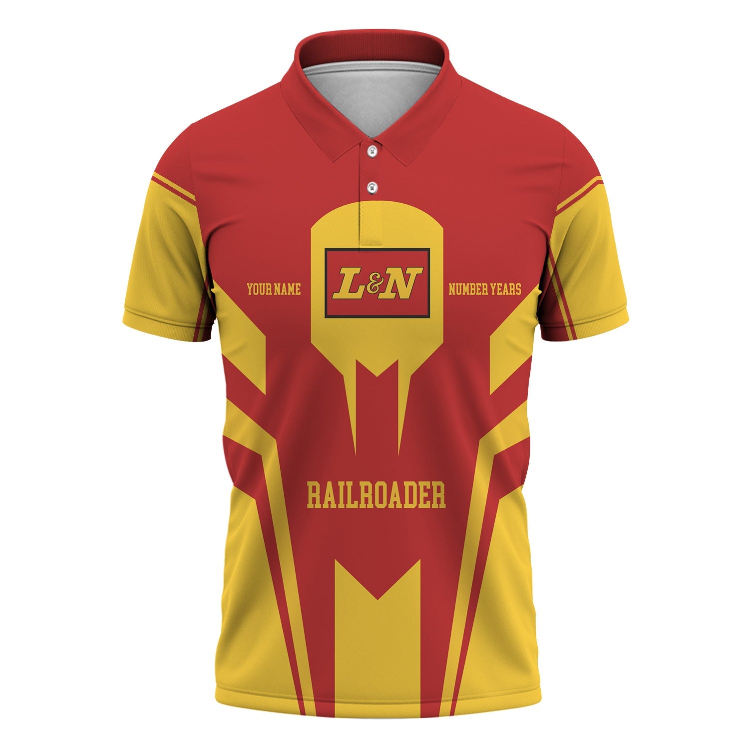 Railspirit Personalized Louisville and Nashville Railroad Polo Shirt Custom Year Railroader L&N Shirt Gift Idea For Train Lover