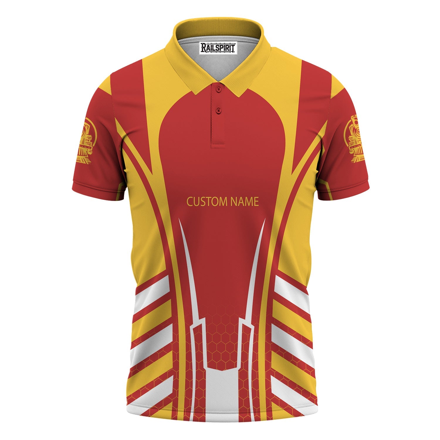 Railspirit Personalized Louisville and Nashville Railroad Polo Shirt Striped Railroad Style L&N Train Shirt All Over Print