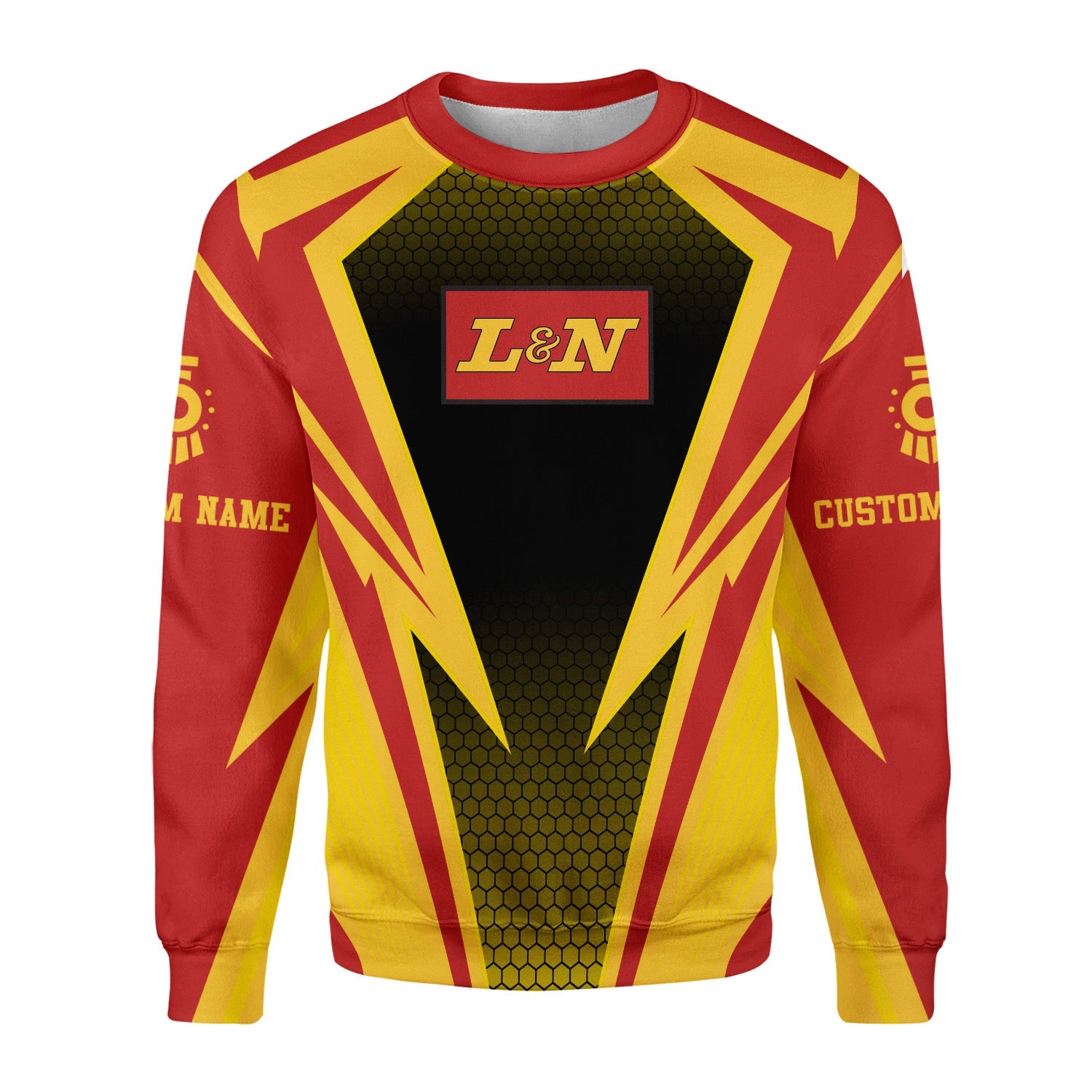 Railspirit Personalized Louisville and Nashville Railroad Sweatshirt Lightning Graphic Style L&N Shirt Gift Idea For Train Lover