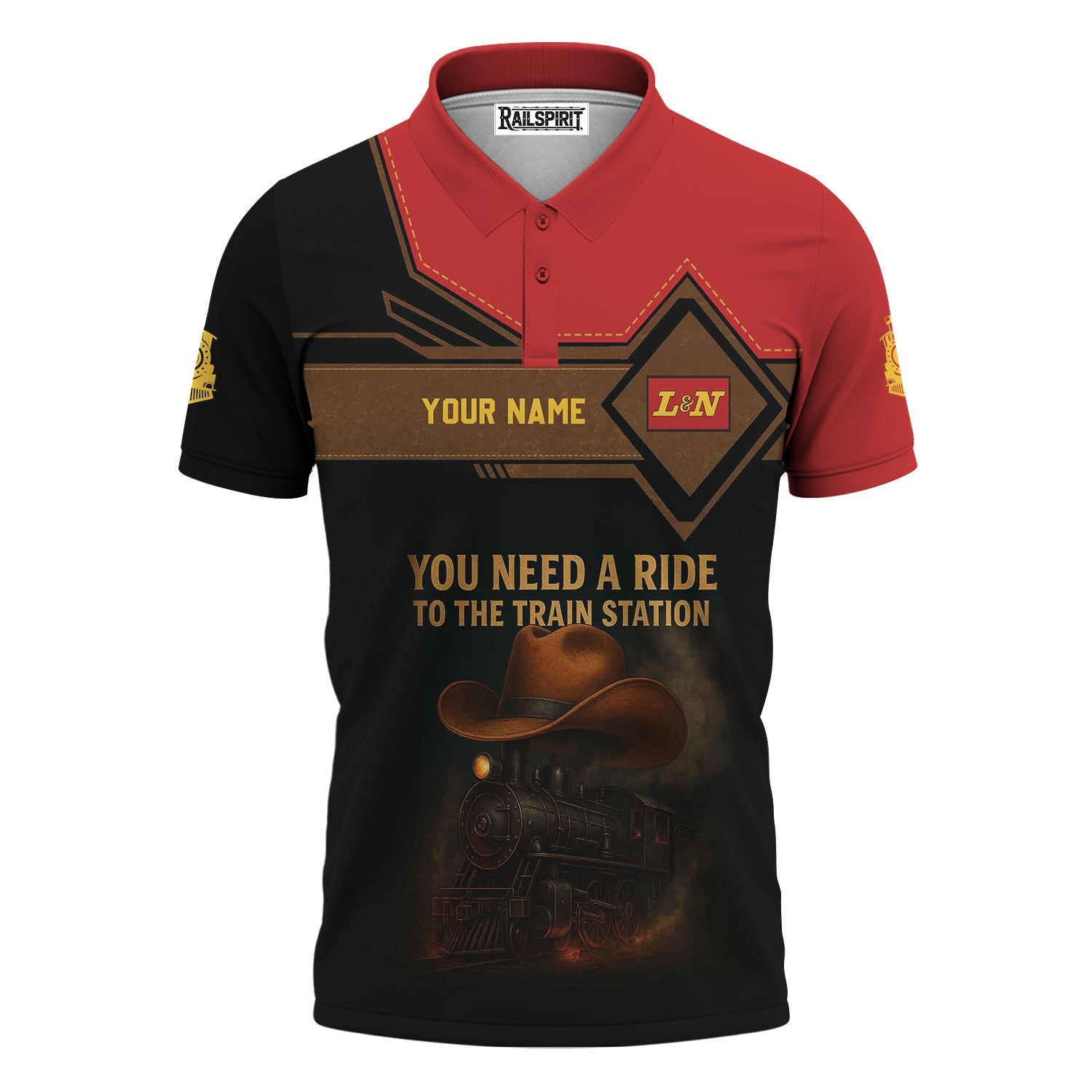 Railspirit Personalized Louisville and Nashville Railroad Polo Shirt You Need A Ride To The Train Station L&N Shirt For Train Lovers