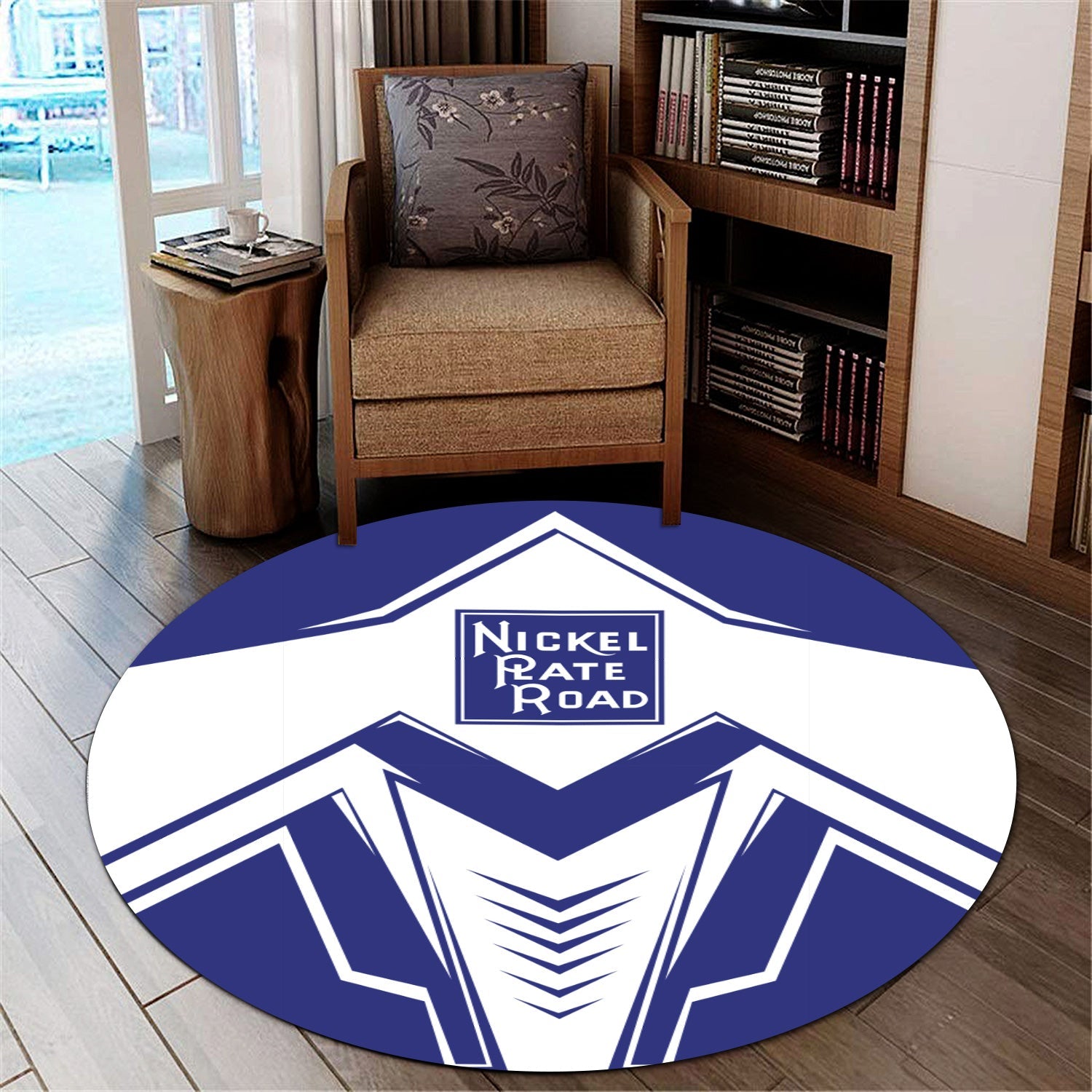 Railspirit New York, Chicago and St. Louis Railroad Round Mat Railway Trainspotter Style Nickel Plate Road Mat Gift Idea For Foamers
