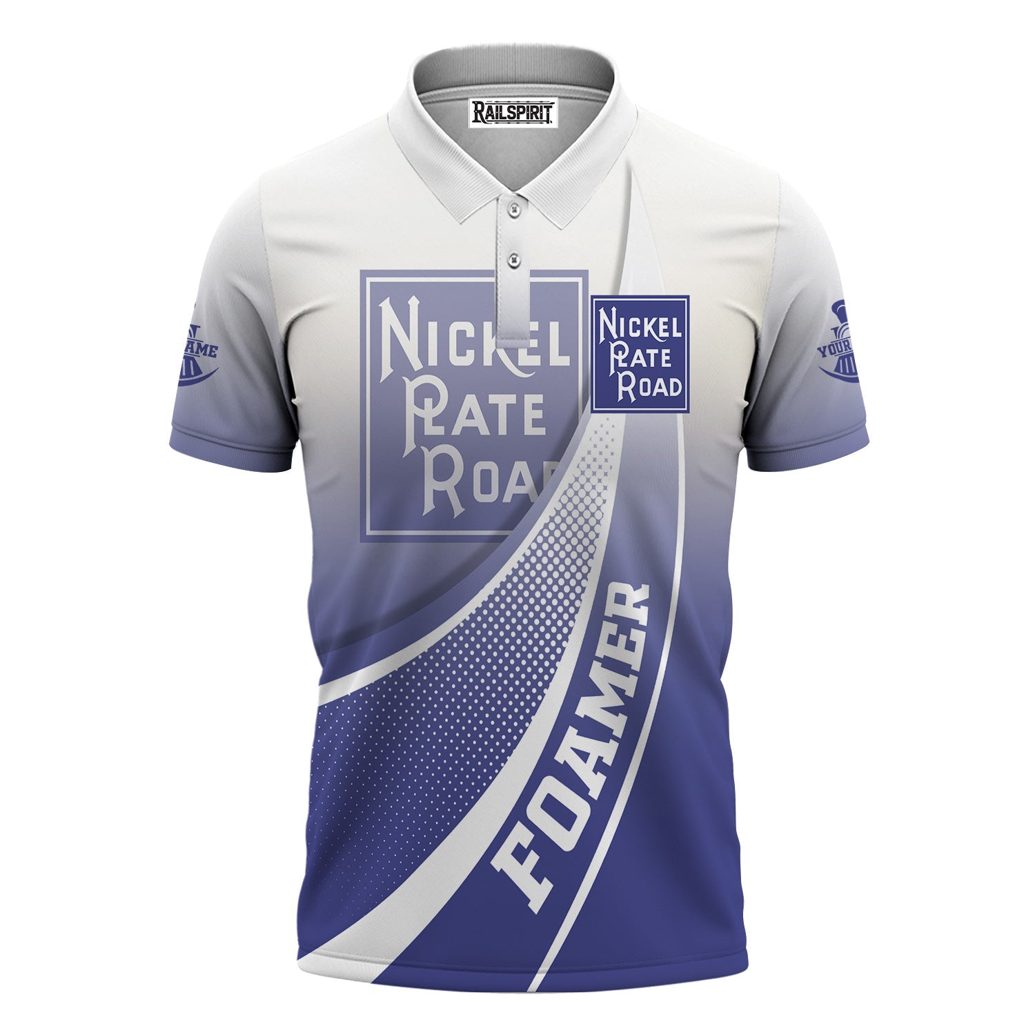 Railspirit Personalized New York, Chicago and St. Louis Railroad Polo Shirt Railway-Themed Style Nickel Plate Road Shirt Gift Idea For Trainspotter