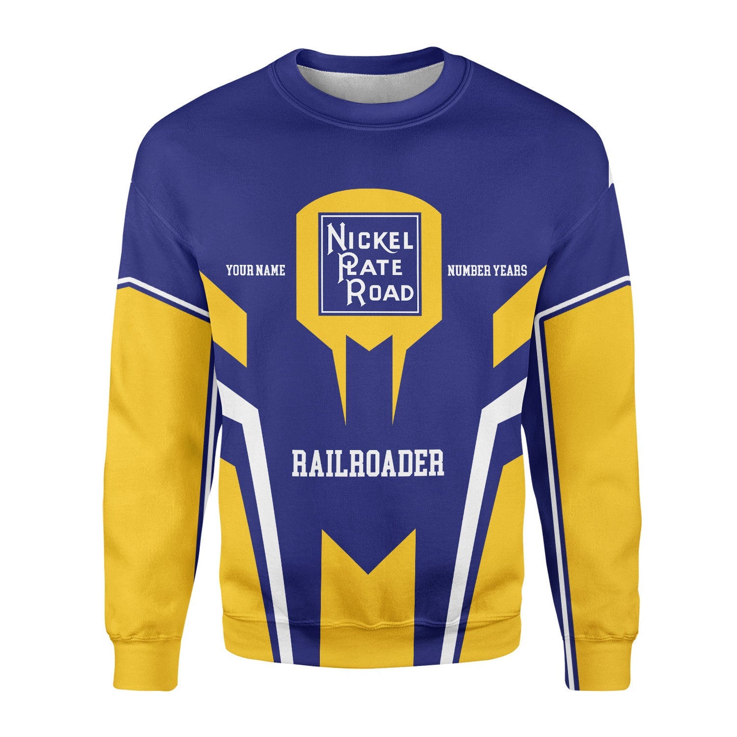 Railspirit Personalized New York, Chicago and St. Louis Railroad Sweatshirt Custom Year Railroader Nickel Plate Road Shirt