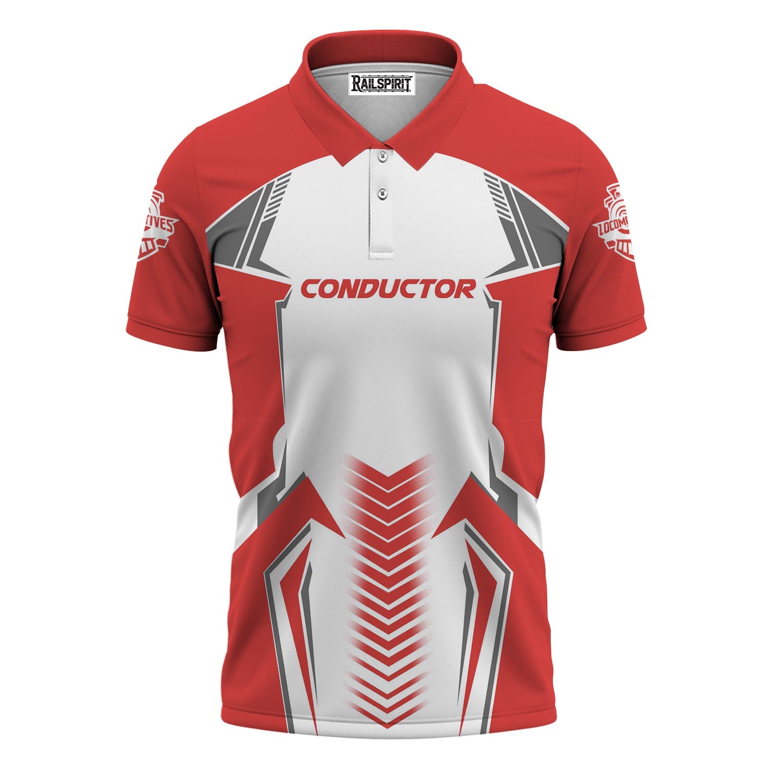 Railspirit Personalized Chicago, Rock Island and Pacific Railroad Polo Shirt Standout Style with Custom Position Rock Island Railroad Train Shirt