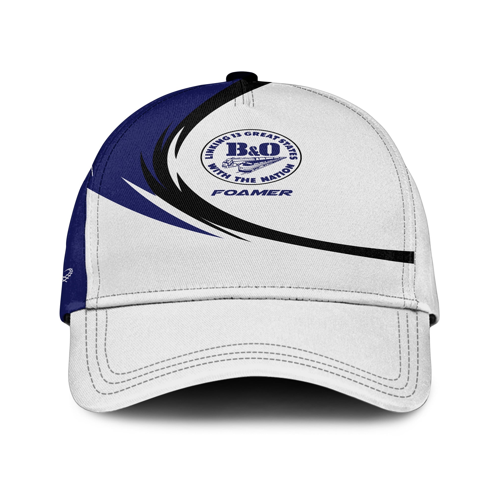 Railspirit B&O Great States Railroad Classic Cap Unique Graphic Style Cap For Train Enthusiasts