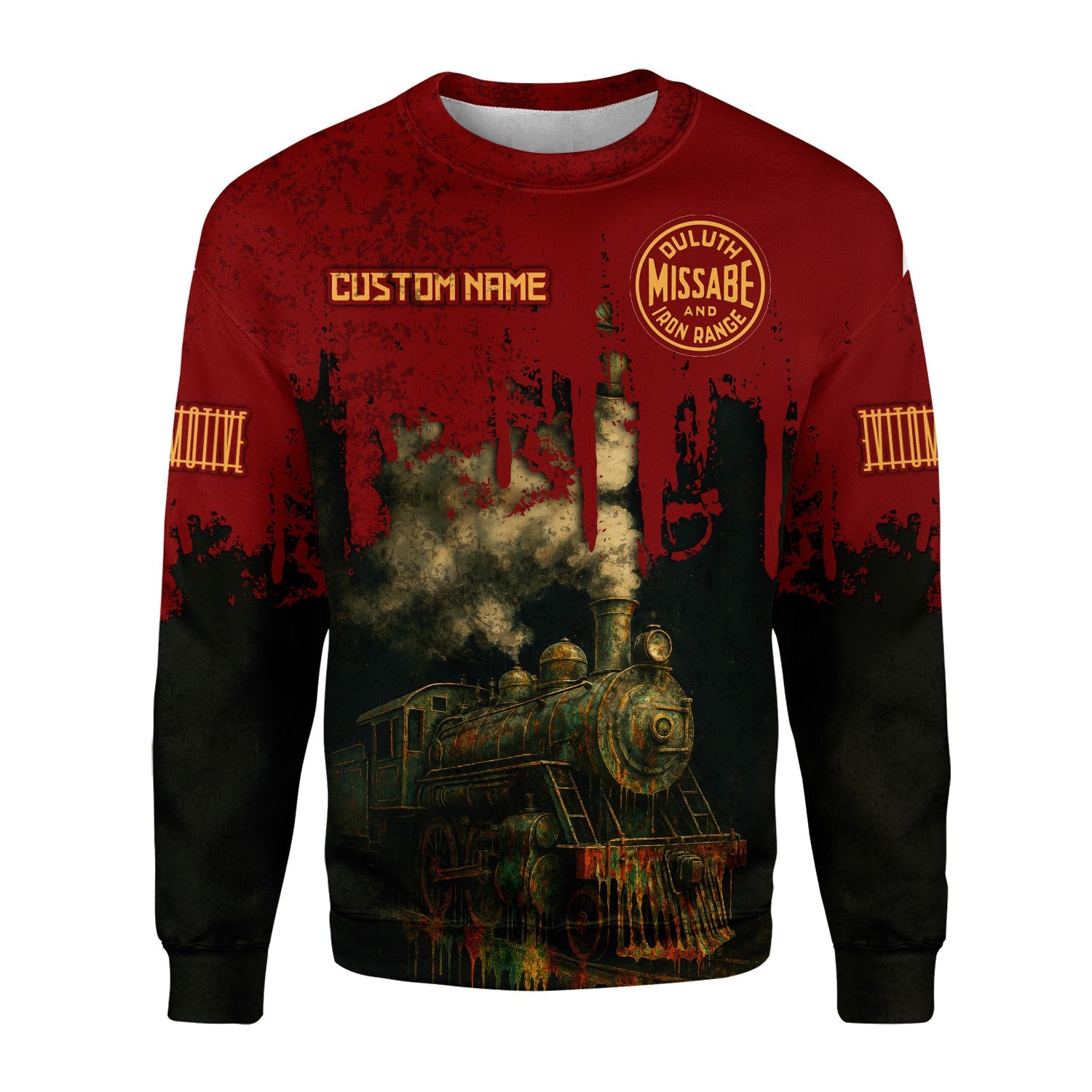 Railspirit Personalized Duluth, Missabe, & Iron Range Railroad Sweatshirt Vintage Train Art Style Shirt For Locomotive Fans