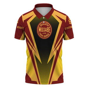 Railspirit Personalized Duluth, Missabe, & Iron Range Railroad Polo Shirt Lightning Graphic Style Shirt Gift Idea For Train Lover