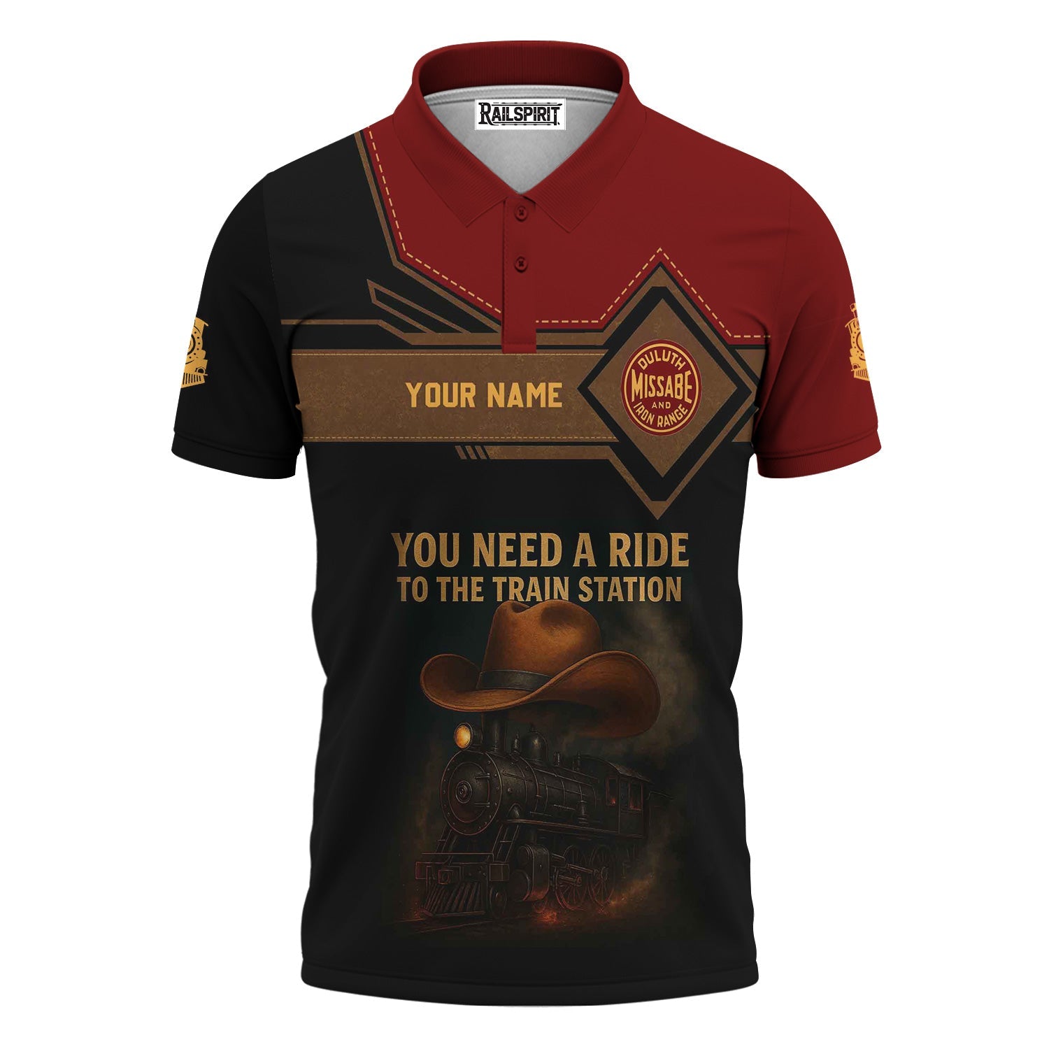 Railspirit Personalized Duluth, Missabe, & Iron Range Railroad Polo Shirt You Need A Ride To The Train Station Shirt For Train Lovers