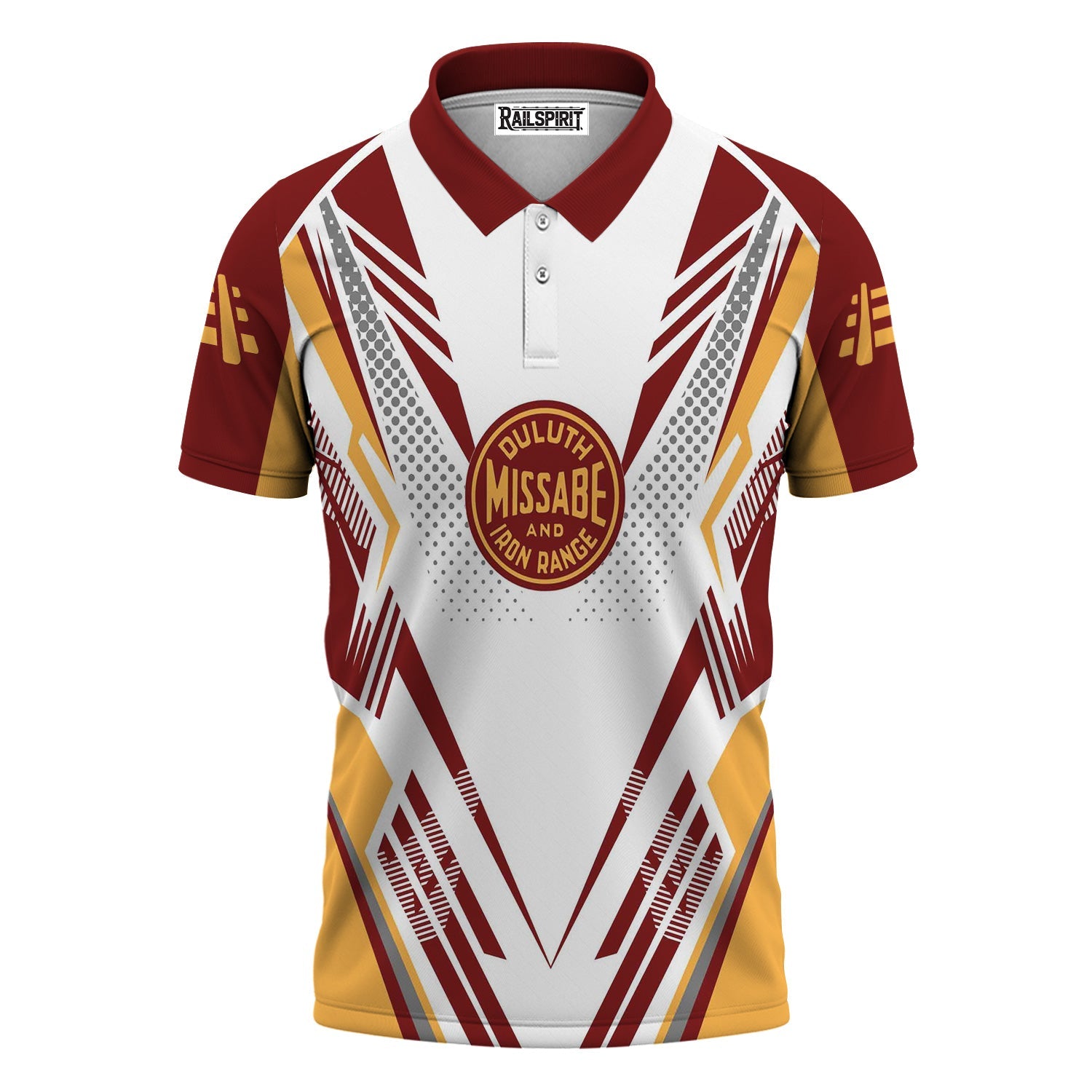 Railspirit Personalized Duluth, Missabe, & Iron Range Railroad Polo Shirt Railroad Tribute Design Train Shirt for Train Lovers