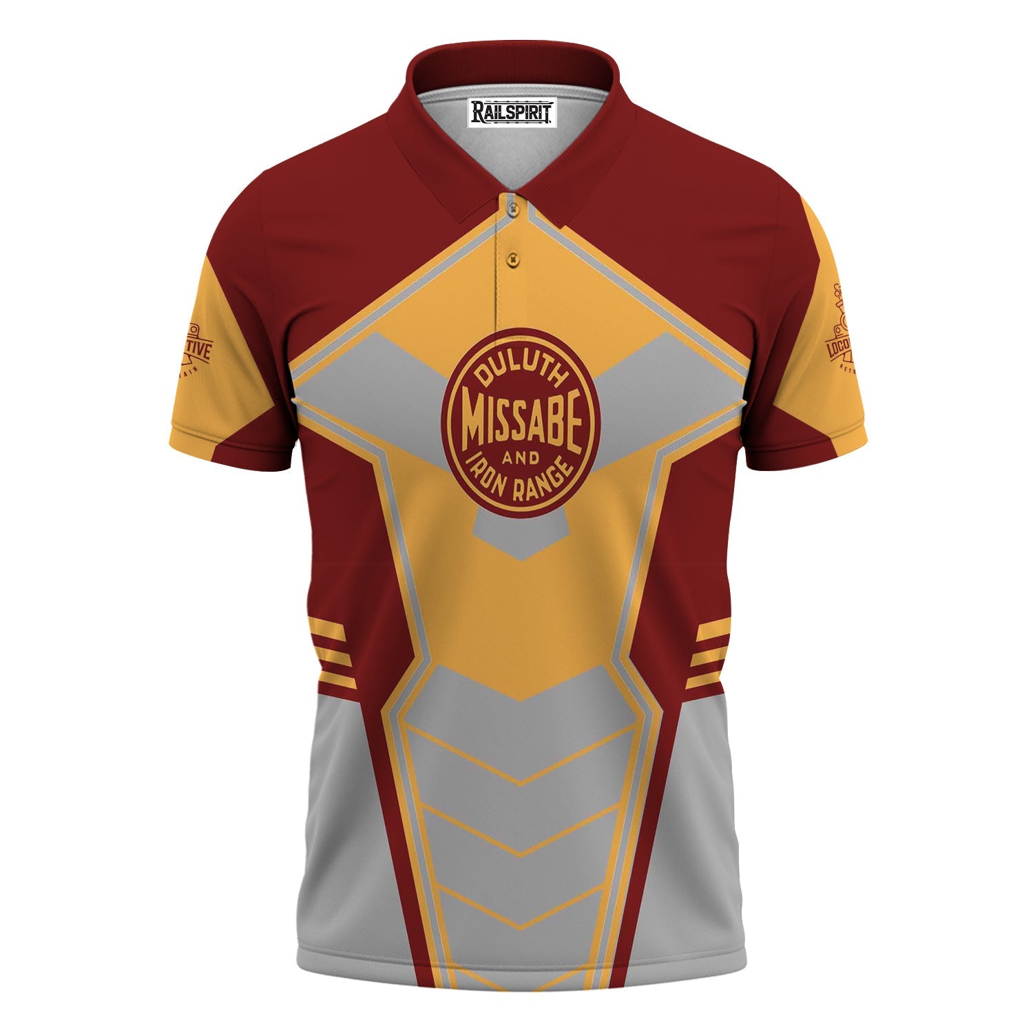 Railspirit Personalized Duluth, Missabe, & Iron Range Railroad Polo Shirt Engine-Inspired Style Train Shirt for Railroad Fanatic