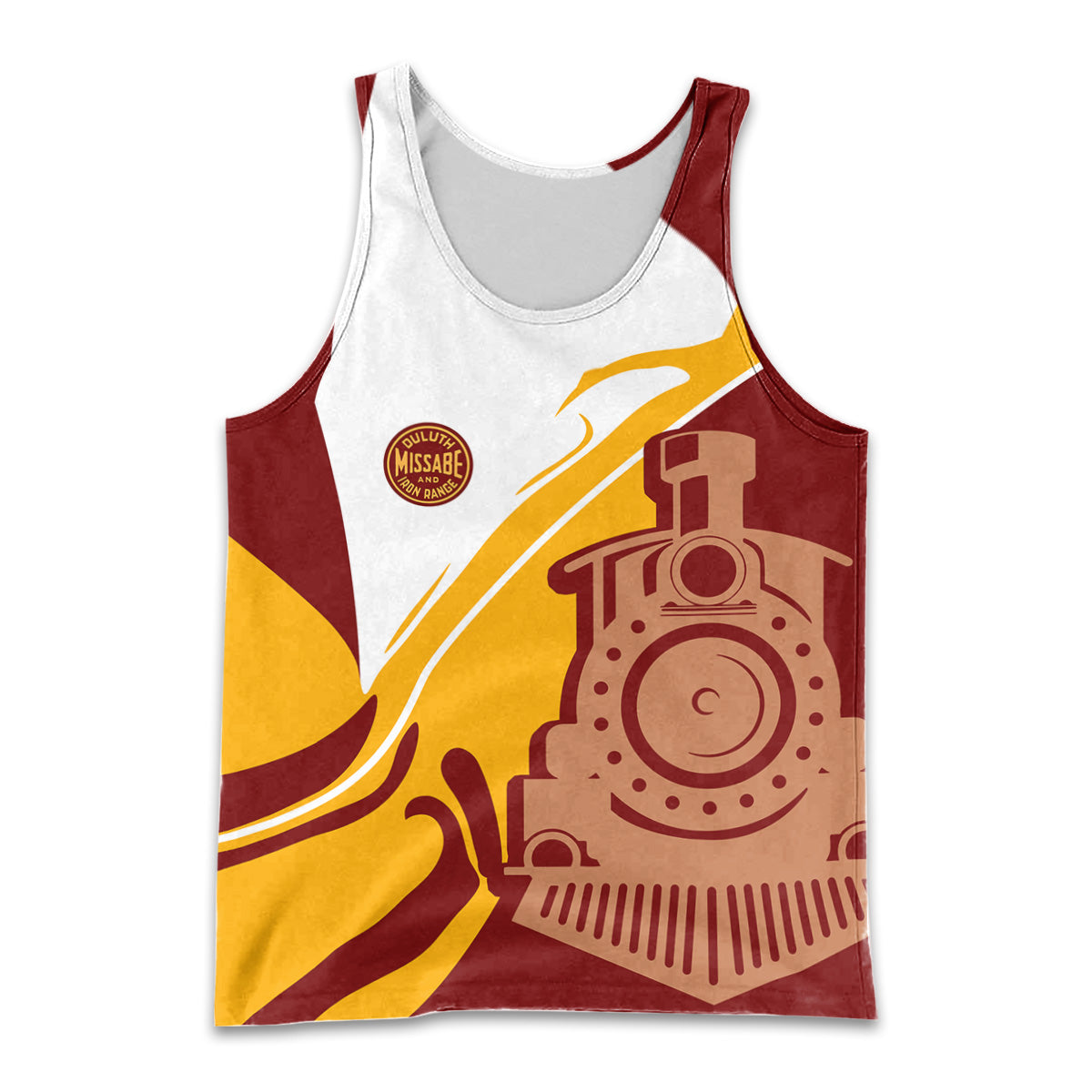 Railspirit Personalized Duluth, Missabe, & Iron Range Railroad Men Tank Top Flame-Inspired Style Shirt Gift Idea For Train Lovers