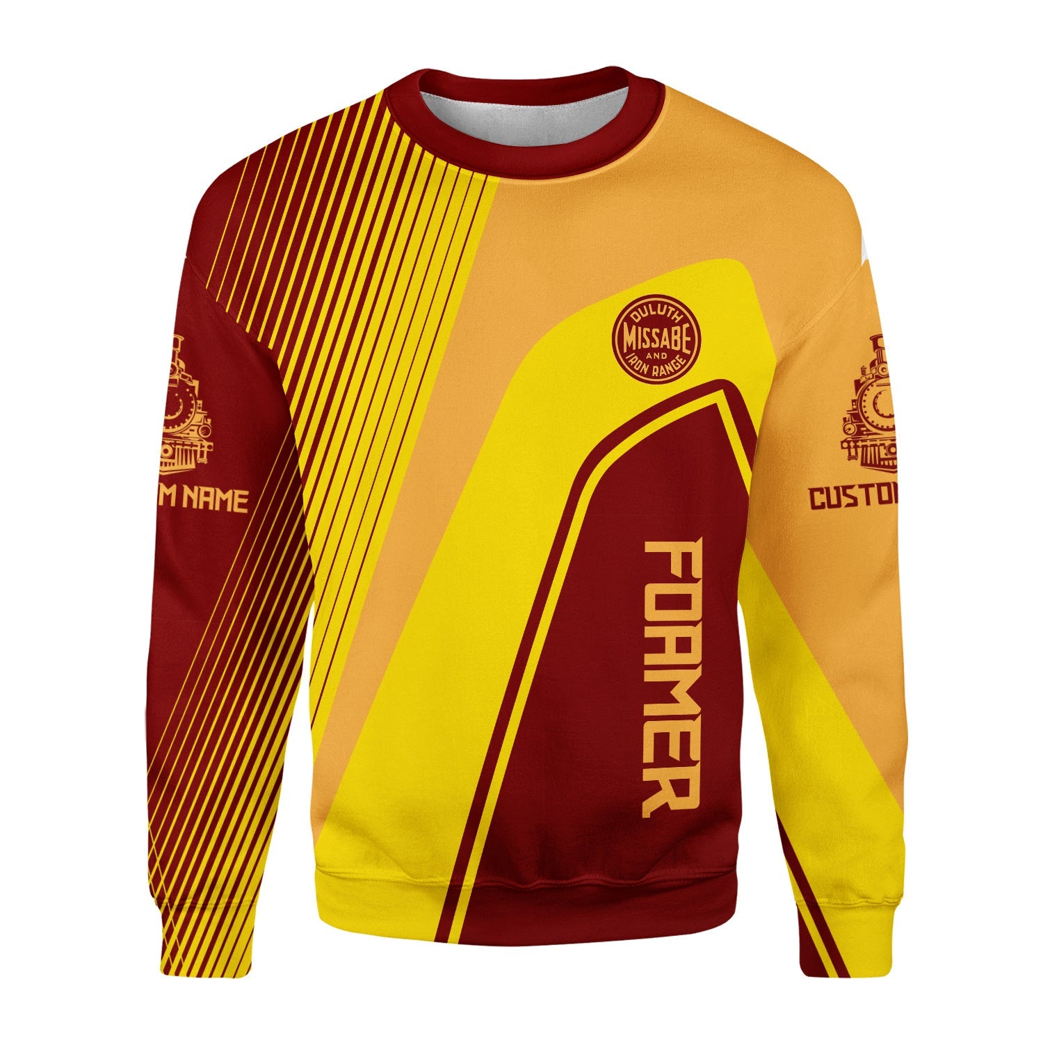 Railspirit Personalized Duluth, Missabe, & Iron Range Railroad Sweatshirt Vibrant Striking Style Shirt For Rail Enthusiasts