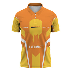 Railspirit Personalized BNSF Railway Polo Shirt Custom Year Railroader Shirt Gift Idea For Train Lover