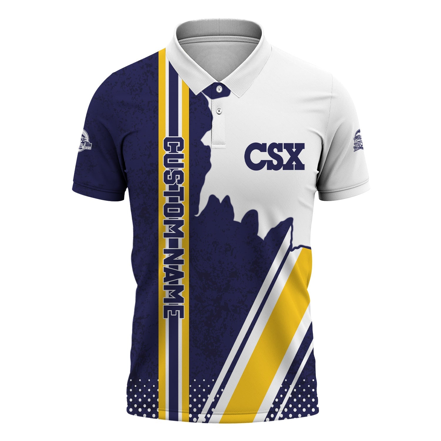 Railspirit Personalized CSX Transportation Railroad Polo Shirt All Over Printed Unisex Shirt