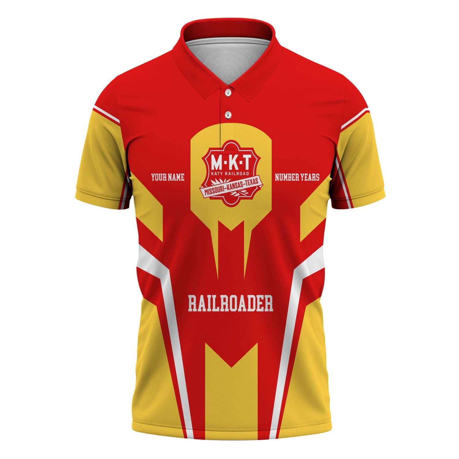 Railspirit Personalized Katy Railroad Polo Shirt Custom Year Railroader Shirt Gift Idea For Train Lover