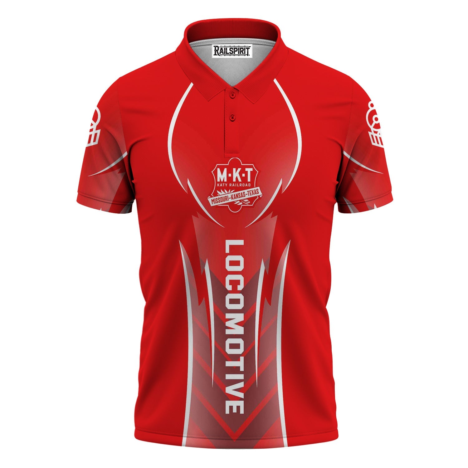 Railspirit Personalized Katy Railroad Polo Shirt Striking Line Style Train Shirt For Locomotive Lovers
