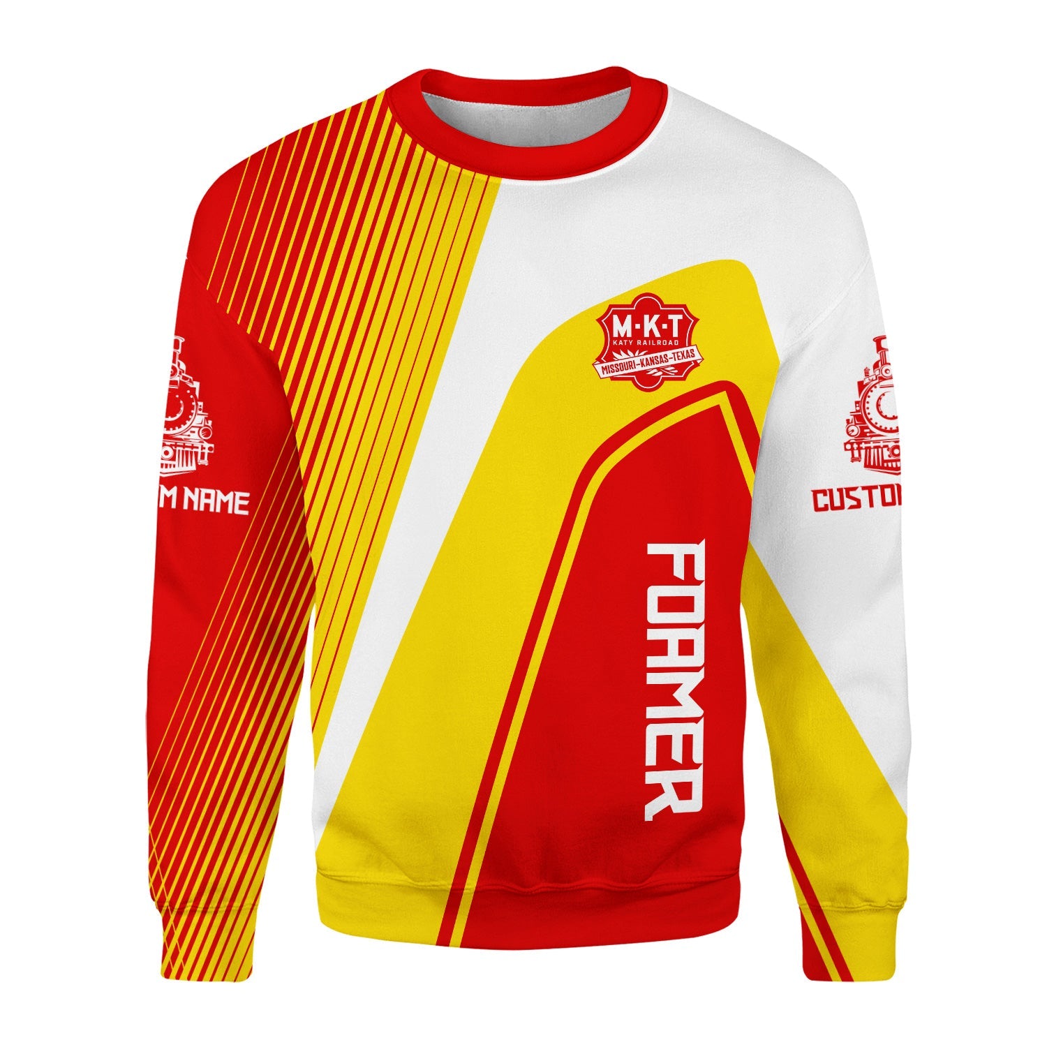 Railspirit Personalized Katy Railroad Sweatshirt Vibrant Striking Style Shirt For Rail Enthusiasts