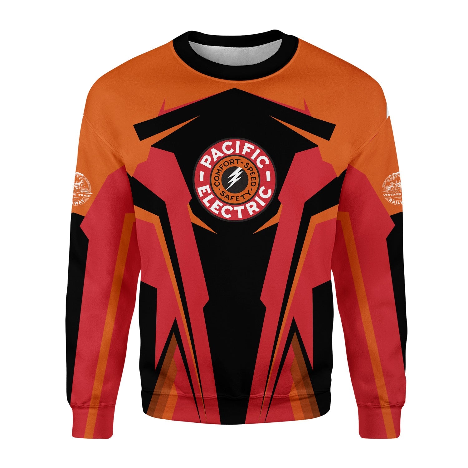 Railspirit Personalized Pacific Electric Railroad Sweatshirt Strong Line Style Train Unisex Shirt All Over Print