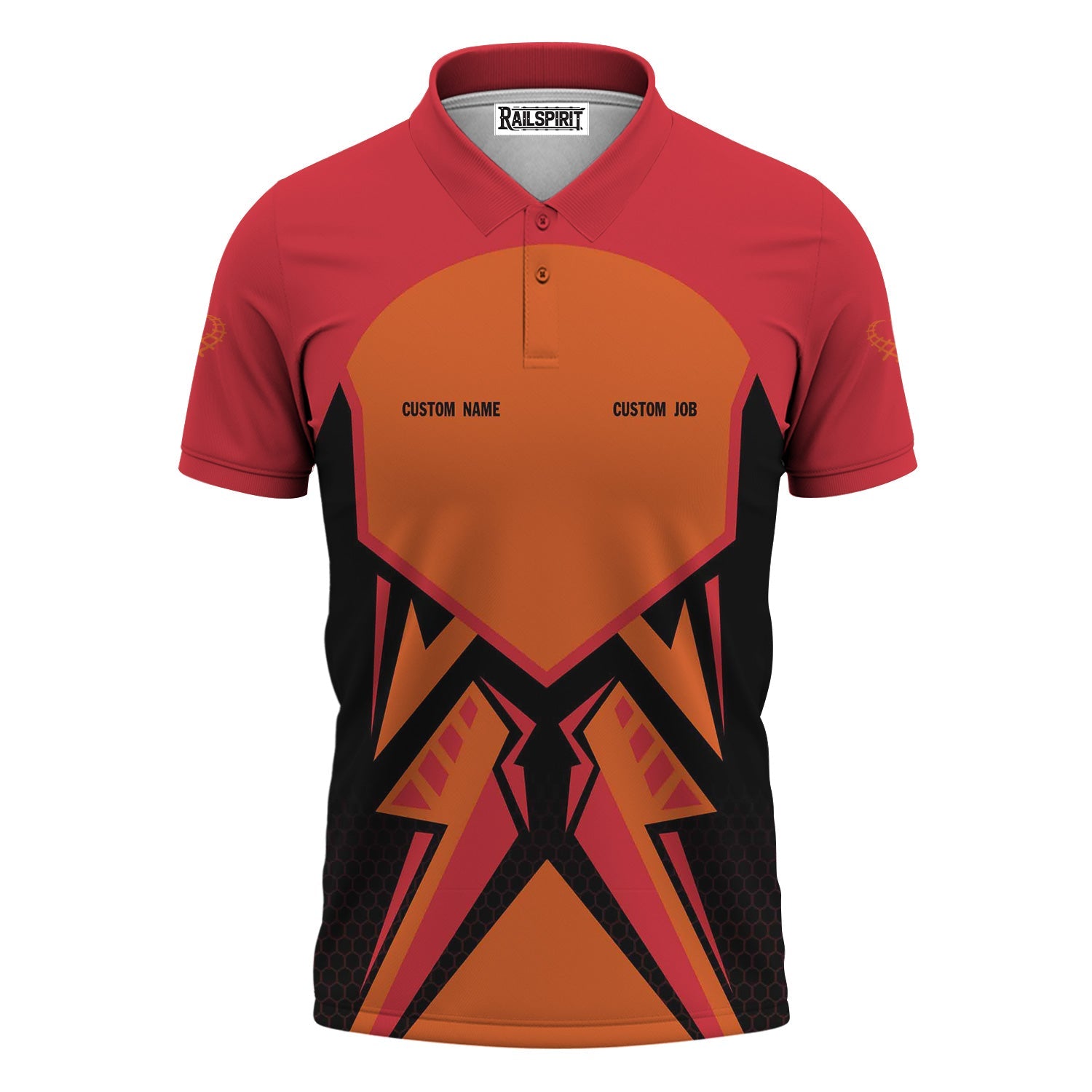 Railspirit Personalized Pacific Electric Railroad Polo Shirt Vibriant Style with Custom Position Train Shirt