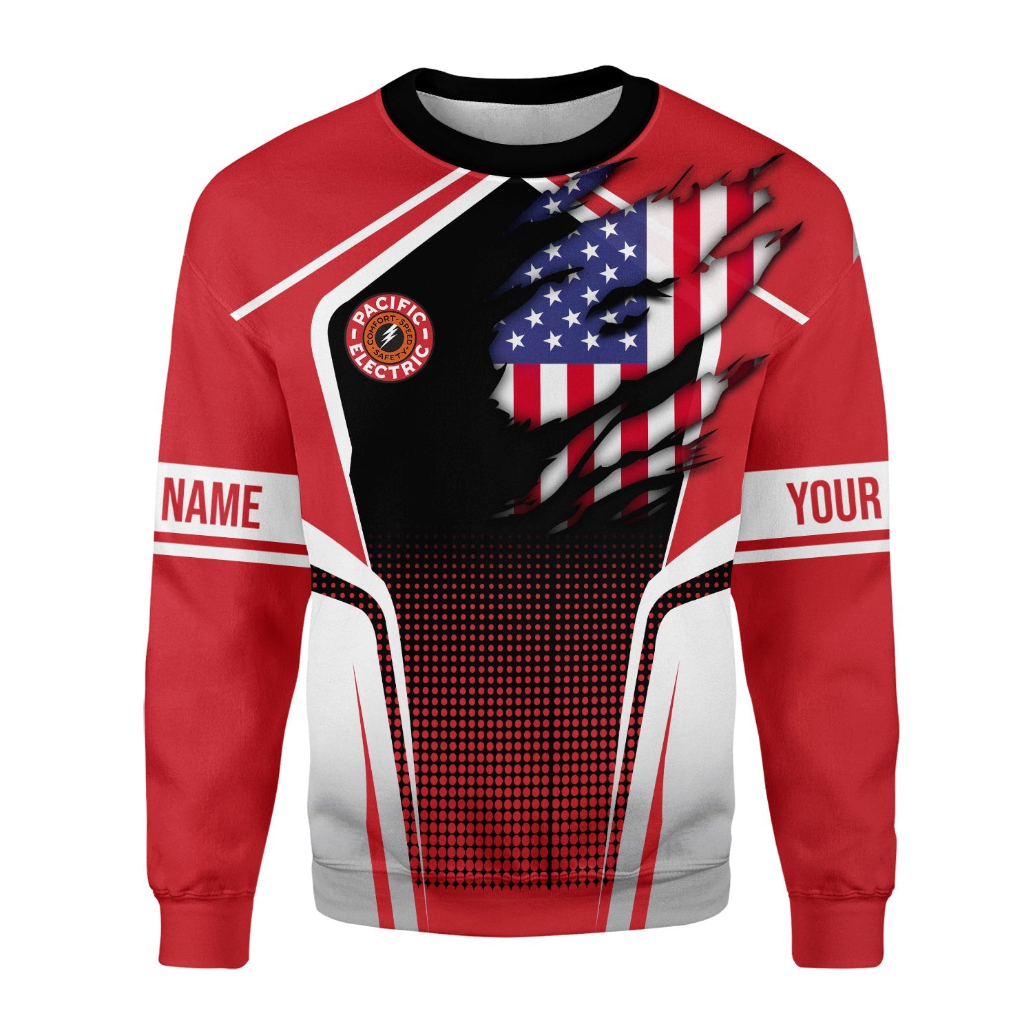 Railspirit Personalized Pacific Electric Railroad Sweatshirt American Eagle Vintage Train Shirt