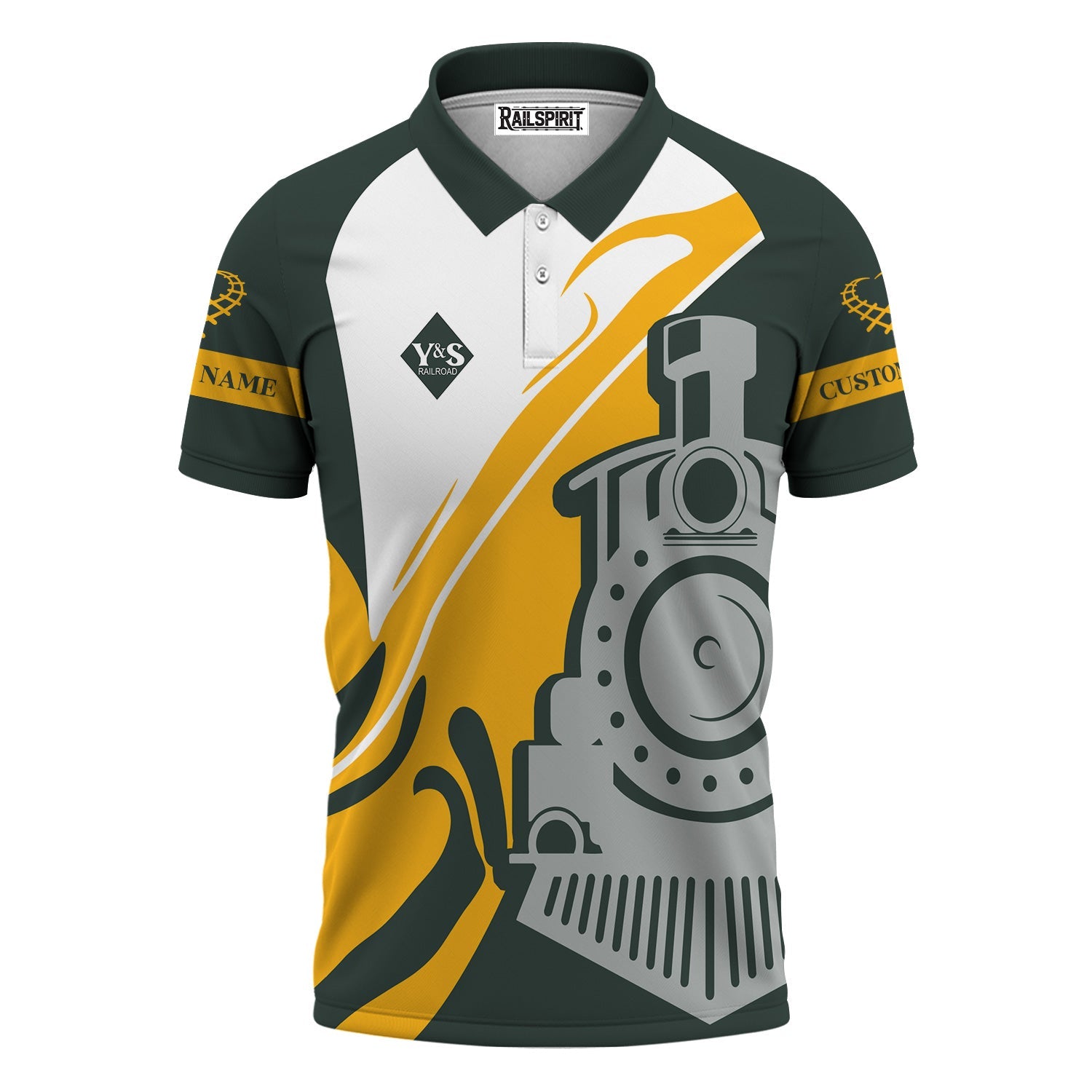 Railspirit Personalized Youngstown & Southern Railroad Polo Shirt Flame-Inspired Style Shirt Gift Idea For Train Lovers