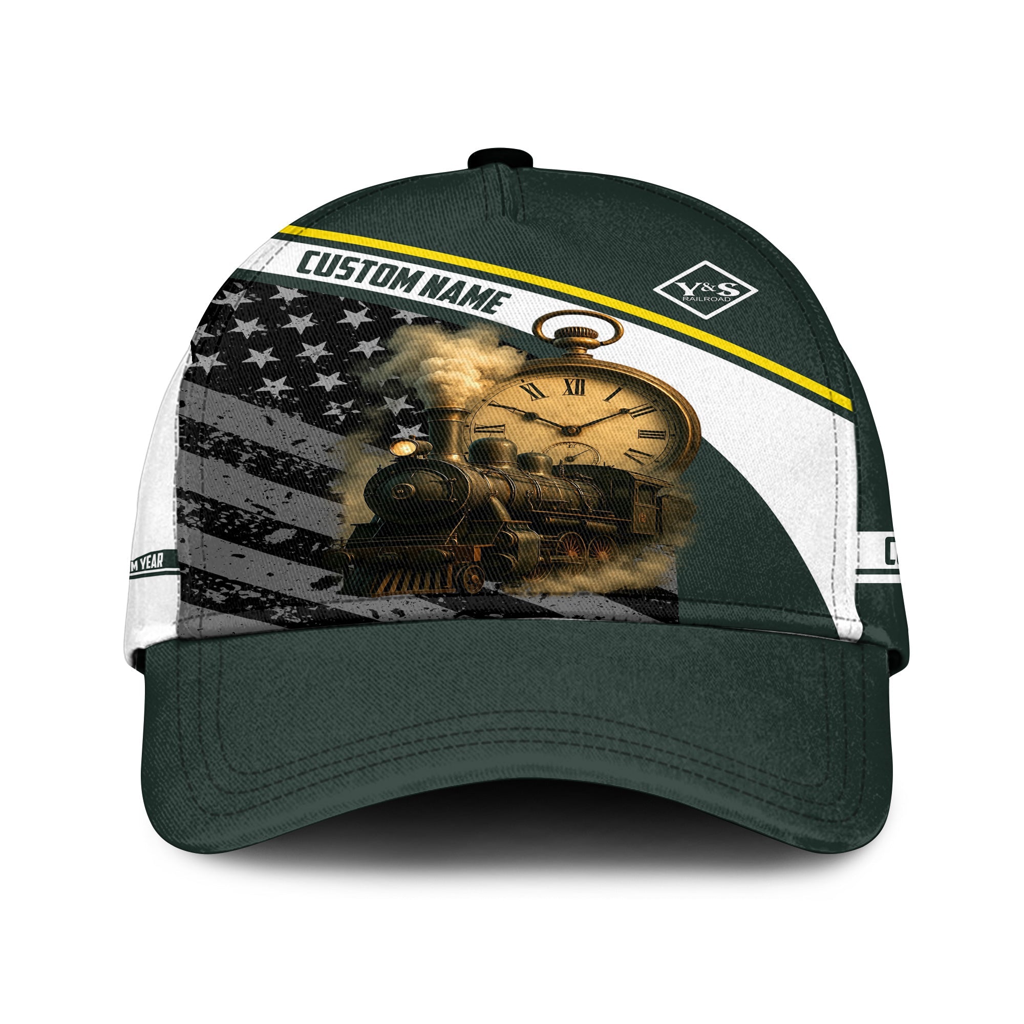 Railspirit Personalized Youngstown & Southern Railroad Classic Cap Classic Steam Engine With Retro Pocket Watch Cap All Over Print