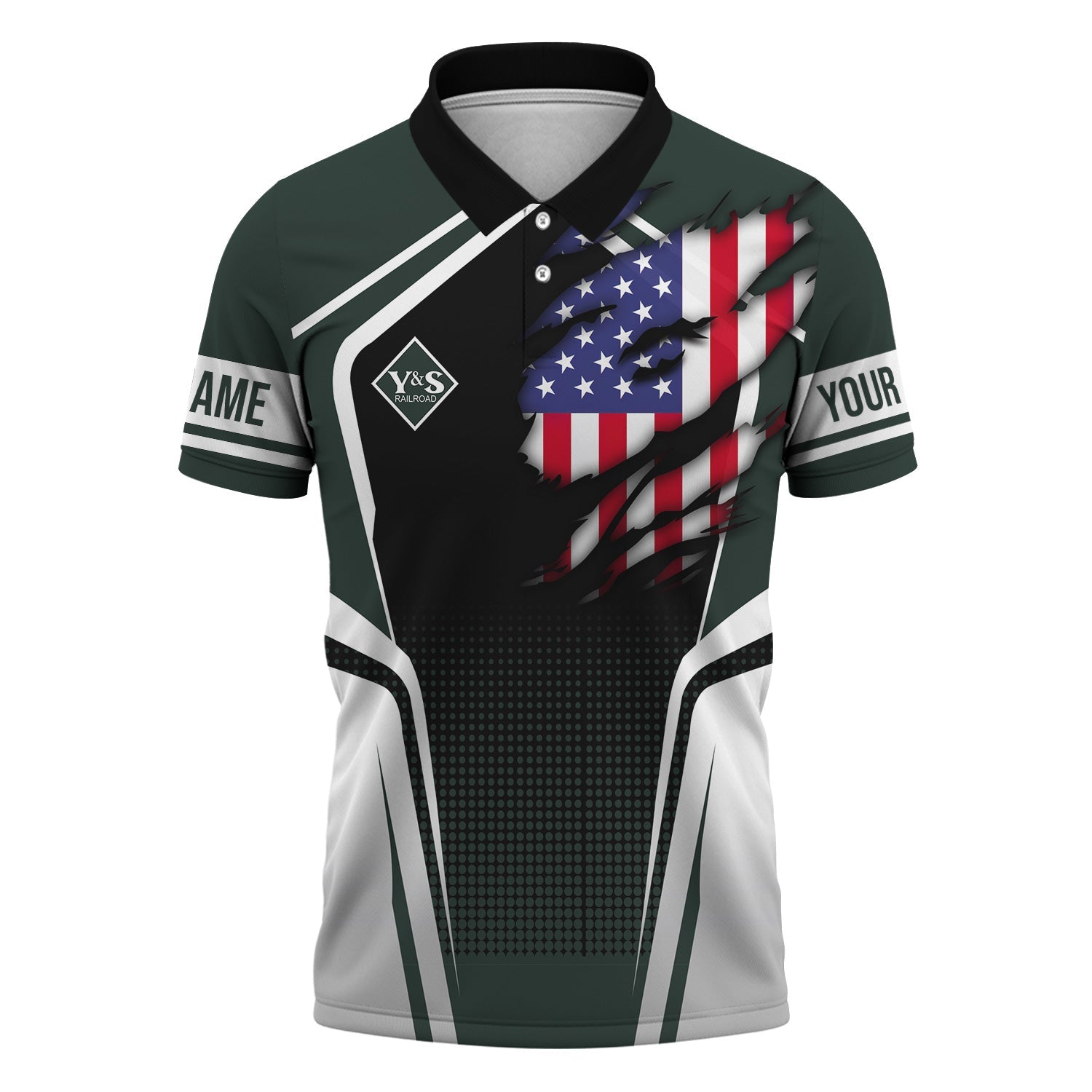 Railspirit Personalized Youngstown & Southern Railroad Polo Shirt American Eagle Vintage Train Shirt