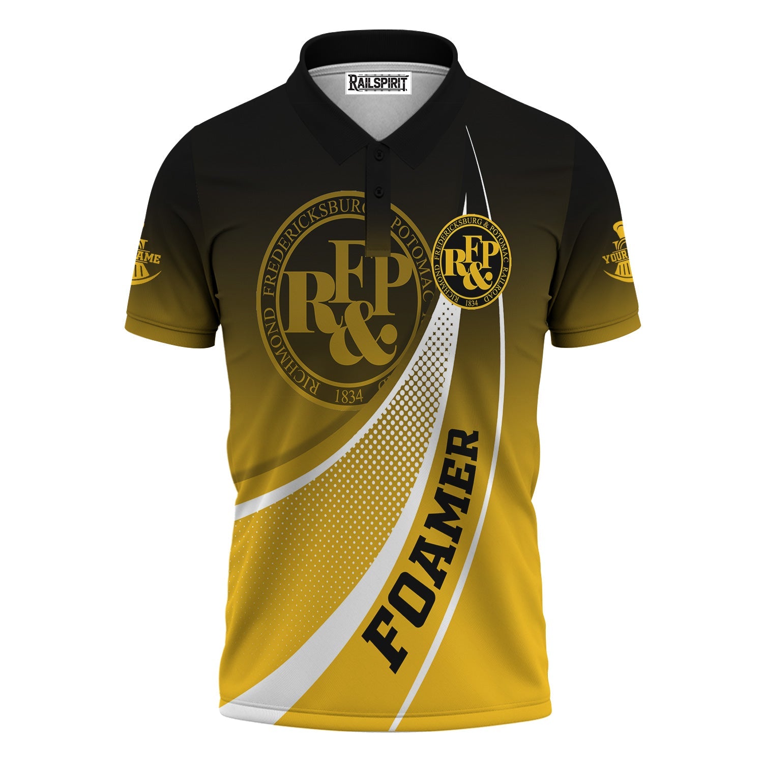 Railspirit Personalized Richmond, Fredericksburg And Potomac Railroad Polo Shirt Railway-Themed Style Shirt Gift Idea For Trainspotter