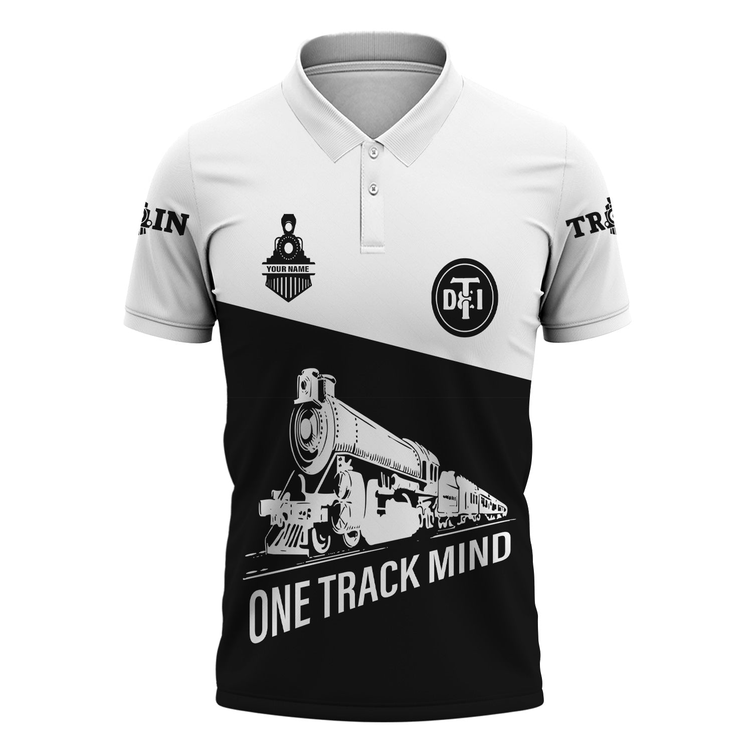 Railspirit Personalized Detroit Toledo And Ironton Railroad Polo Shirt One Track Mind Unisex Train Shirt Gift Idea For Train Lover