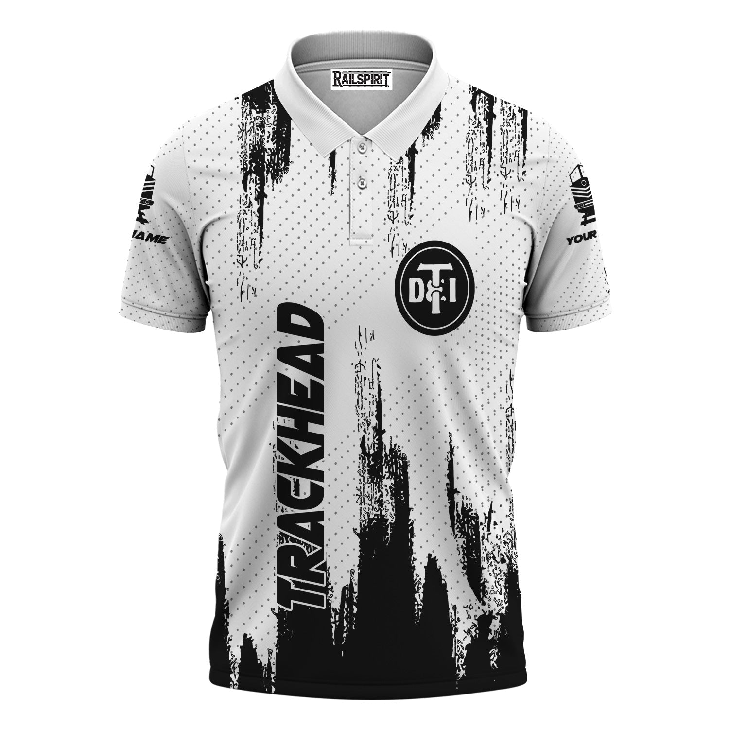Railspirit Personalized Detroit Toledo And Ironton Railroad Polo Shirt Paint Impact Design Train Shirt for Trackhead