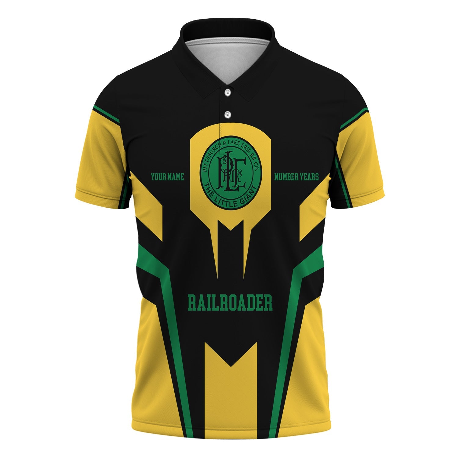Railspirit Personalized Pittsburgh And Lake Erie Railroad Polo Shirt Custom Year Railroader Shirt Gift Idea For Train Lover
