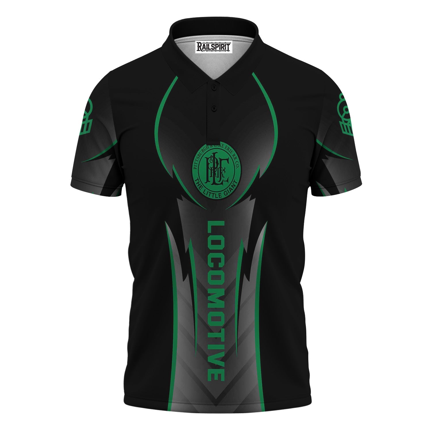 Railspirit Personalized Pittsburgh And Lake Erie Railroad Polo Shirt Striking Line Style Train Shirt For Locomotive Lovers