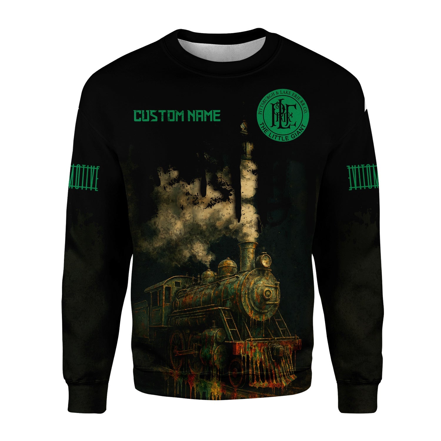 Railspirit Personalized Pittsburgh And Lake Erie Railroad Sweatshirt Vintage Train Art Style Shirt For Locomotive Fans