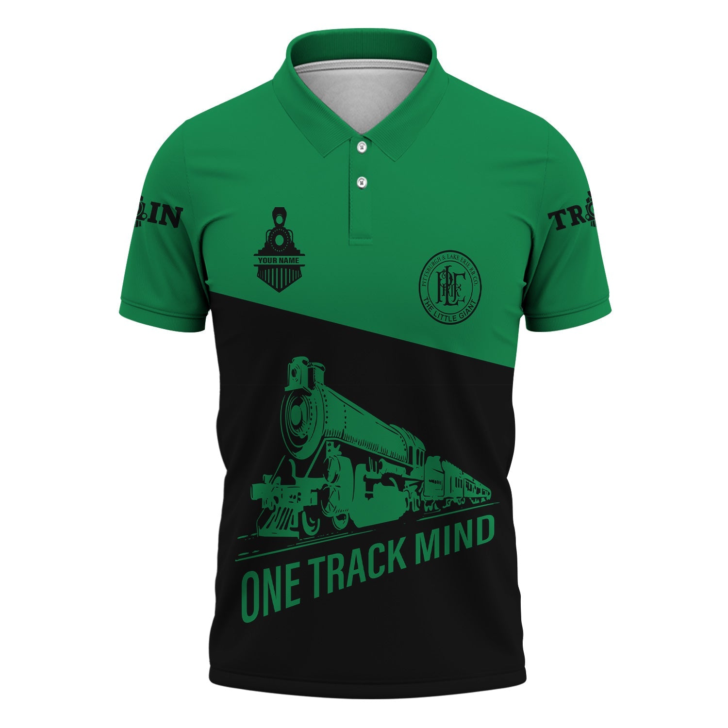 Railspirit Personalized Pittsburgh And Lake Erie Railroad Polo Shirt One Track Mind Unisex Train Shirt Gift Idea For Train Lover