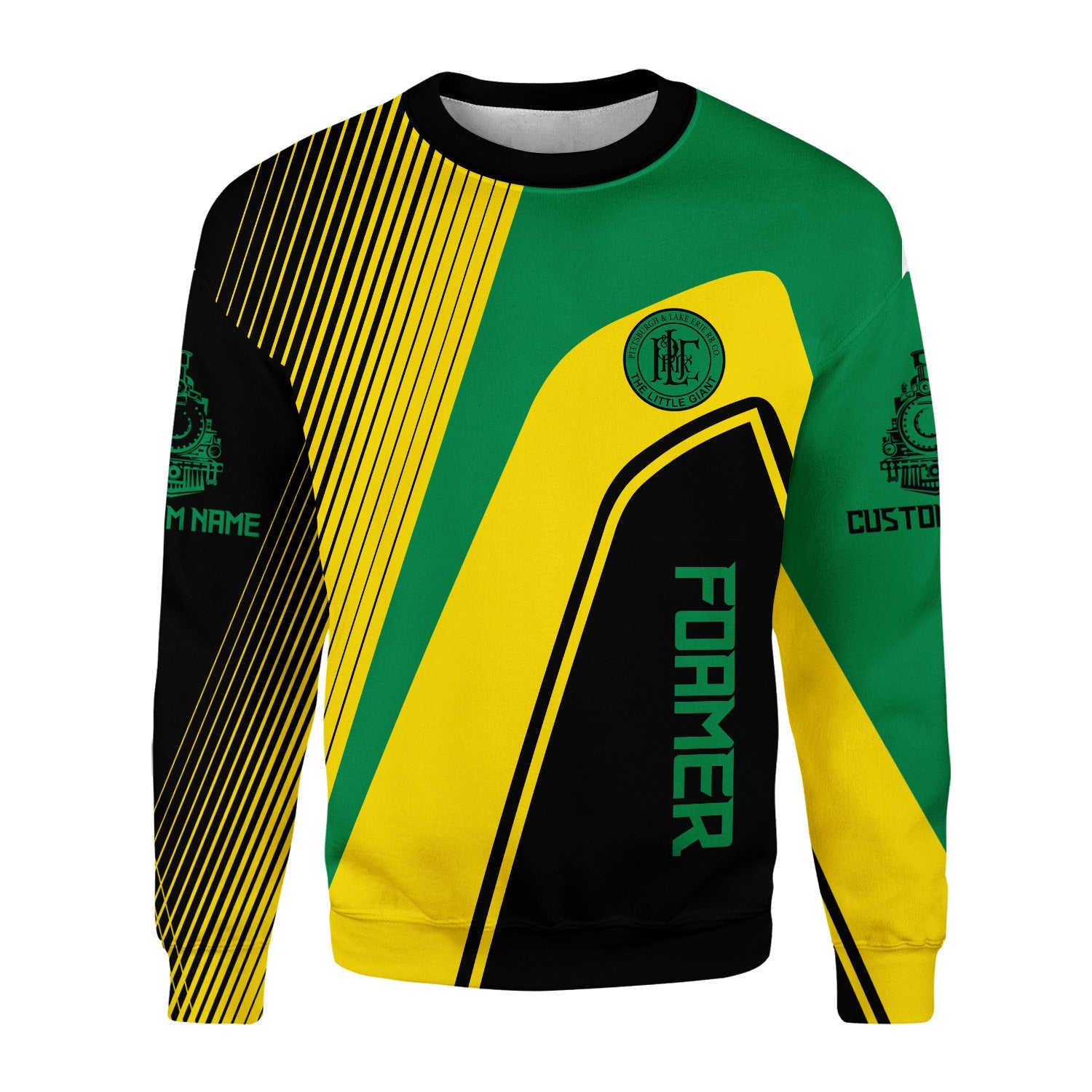 Railspirit Personalized Pittsburgh And Lake Erie Railroad Sweatshirt Vibrant Striking Style Shirt For Rail Enthusiasts