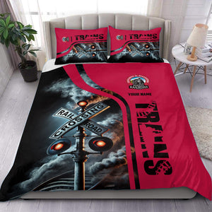 Railspirit Personalized Durango And Silverton Narrow Gauge Railroad Bedding Set Railroad Crossing Sign Bedding Set All Over Print
