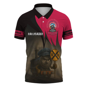 Railspirit Personalized Durango And Silverton Narrow Gauge Railroad Polo Shirt Angry Train Polo Shirt Gift Idea For Train Lover