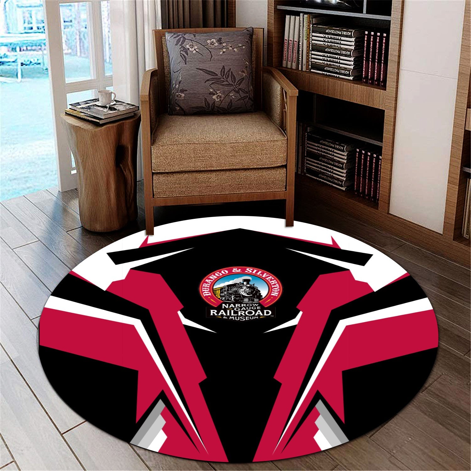 Railspirit Durango And Silverton Narrow Gauge Railroad Round Mat Strong Line Style Rug All Over Print