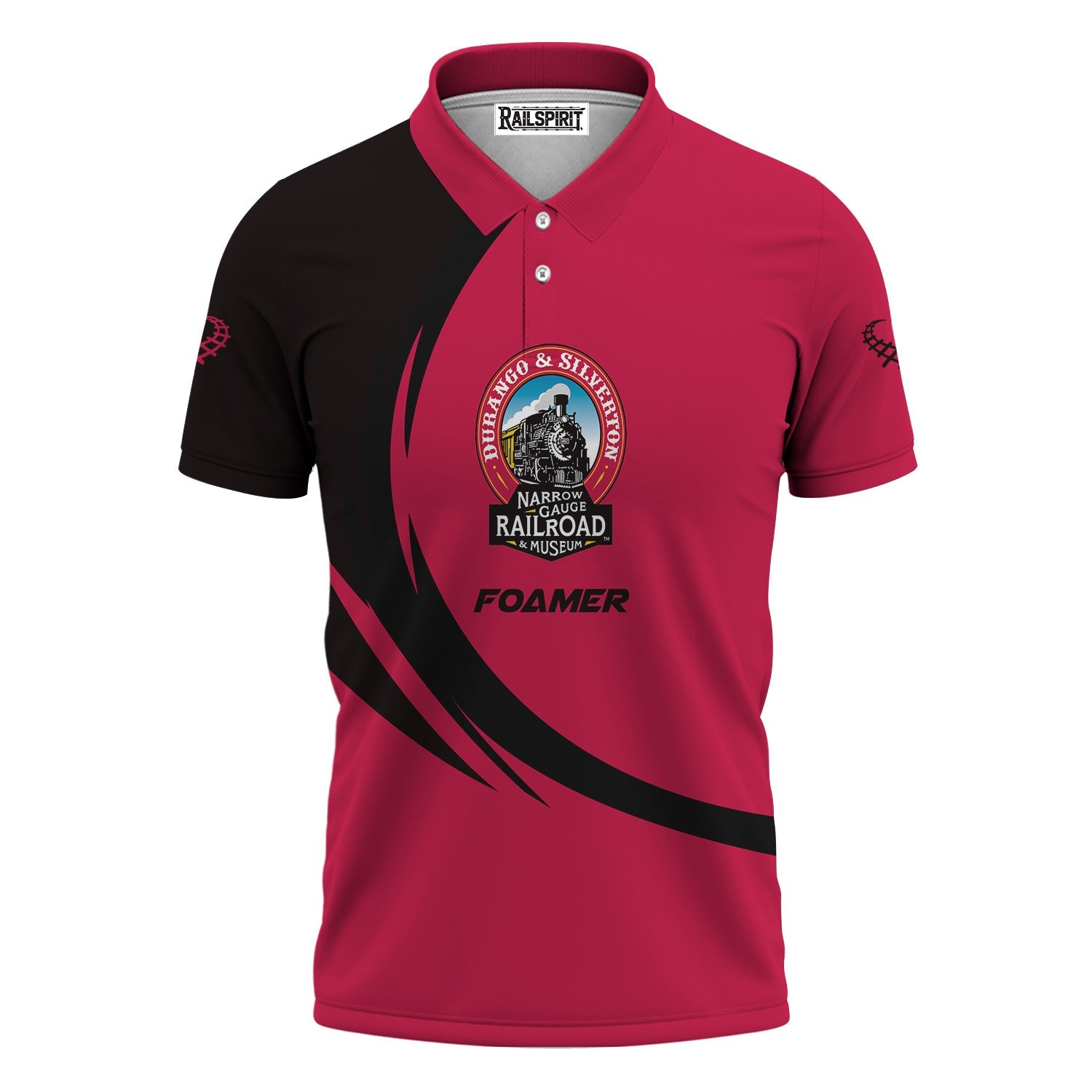 Railspirit Personalized Durango And Silverton Narrow Gauge Railroad Polo Shirt Unique Graphic Style Shirt For Train Enthusiasts