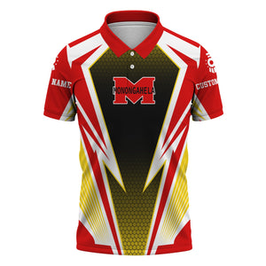 Railspirit Personalized Monongahela Railroad Polo Shirt Lightning Graphic Style Shirt Gift Idea For Train Lover